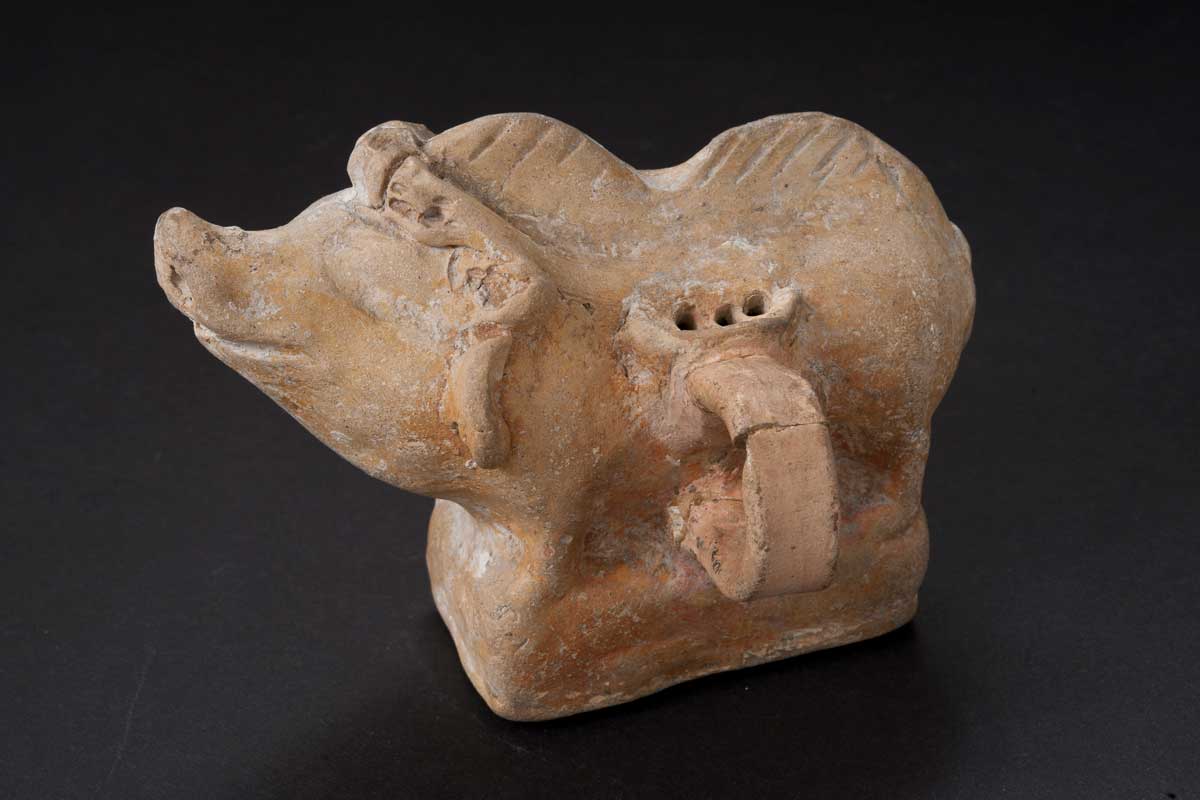 Terracotta Boar Rattle