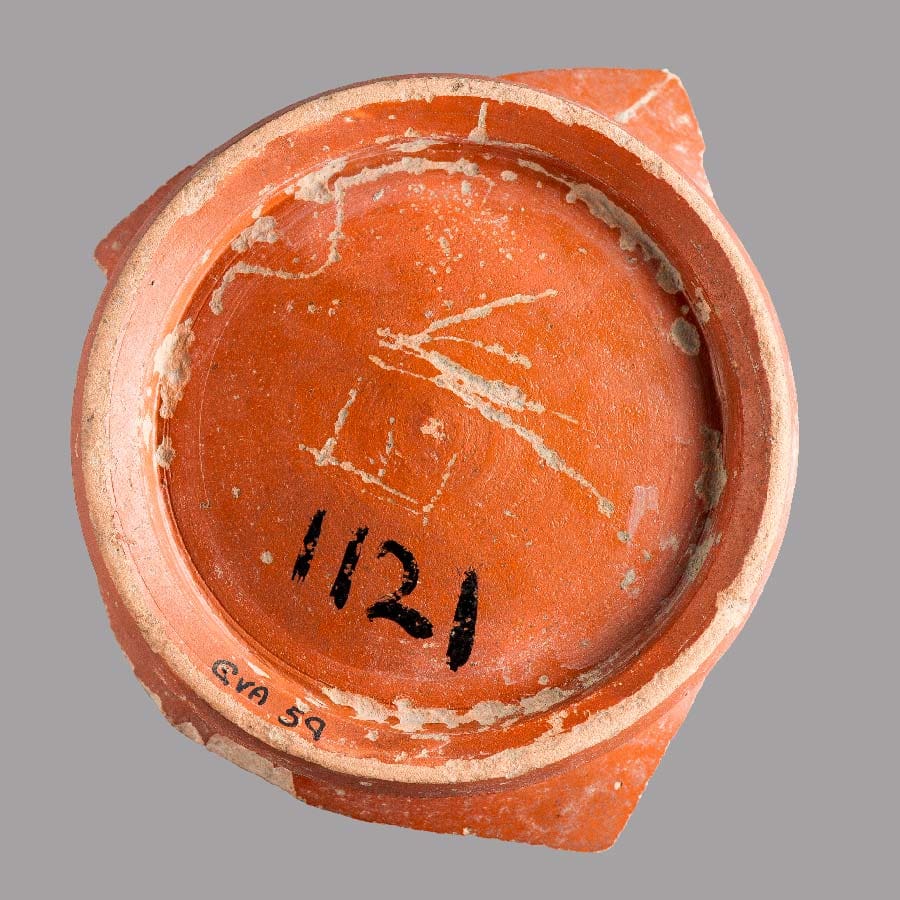 Fragment with Figural Pottery Stamp - JHU Archaeological Museum